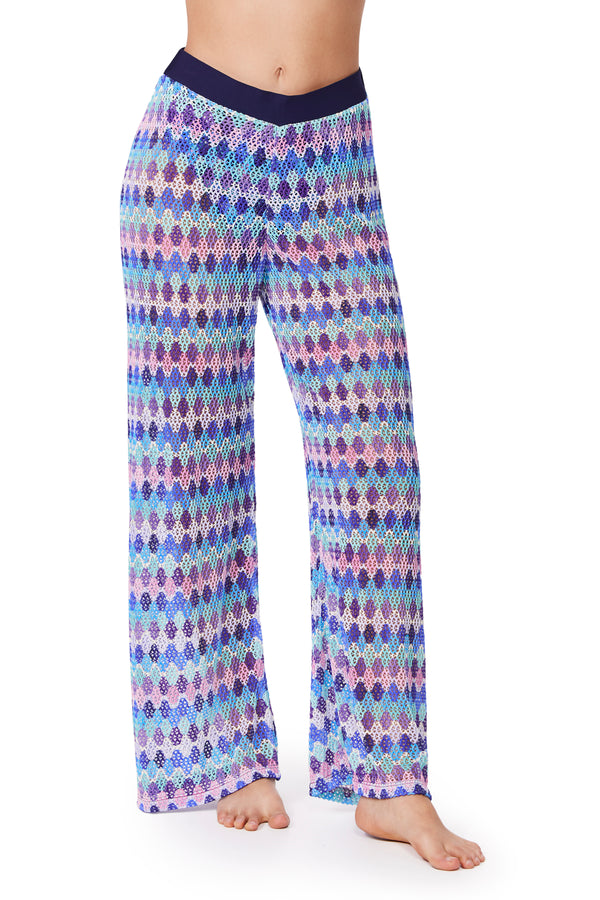 Profile by Gottex Retro Riviera Netted Crochet Beach Pant