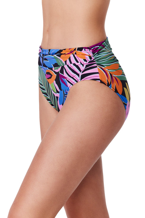 Gottex Profile by Gottex Costa Del Sol Shirred High Waist Swim Bottom