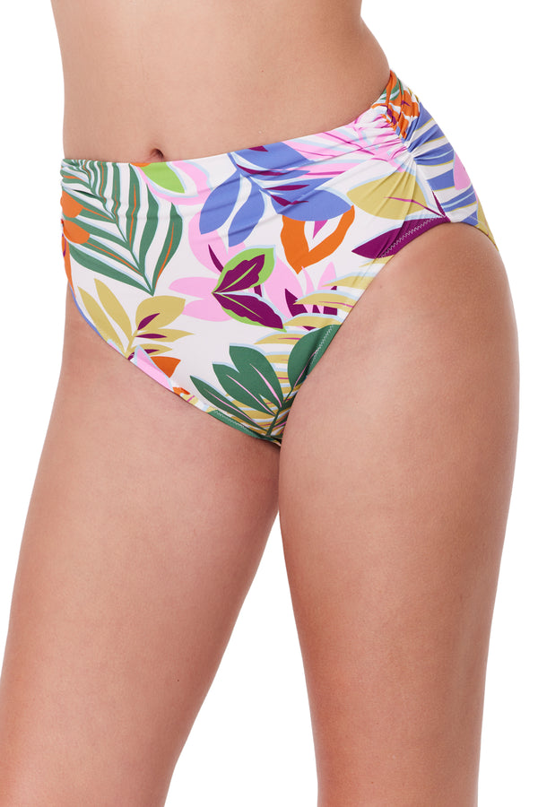Gottex Profile by Gottex Costa Del Sol Shirred High Waist Swim Bottom