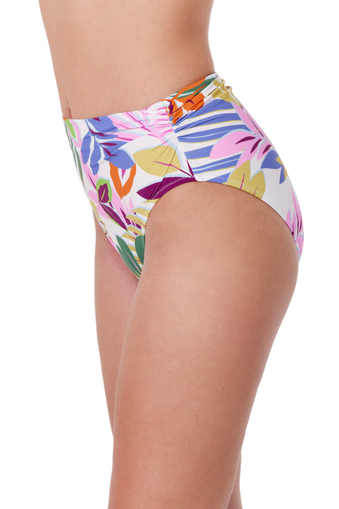 Gottex Profile by Gottex Costa Del Sol Shirred High Waist Swim Bottom