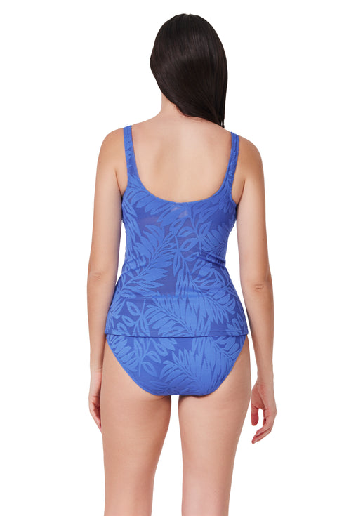 Profile by Gottex Skyfall Textured V-Neck D-Cup Tankini Top