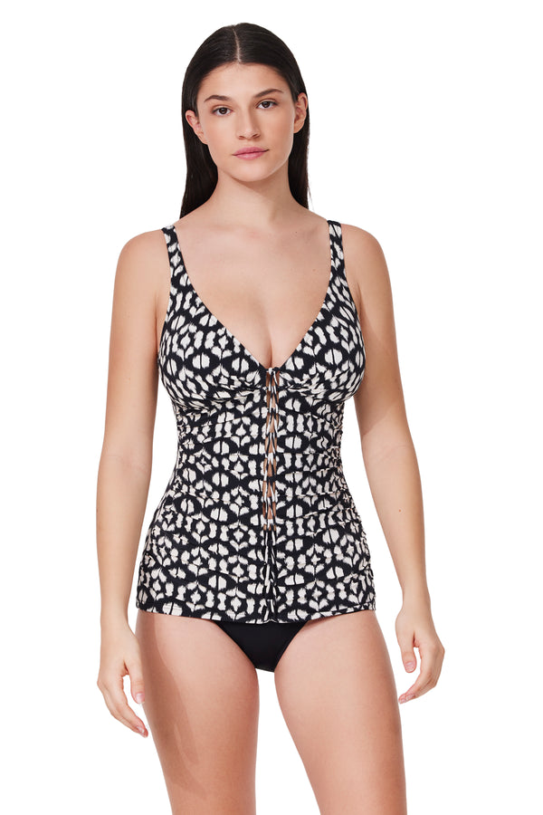 Gottex Profile by Gottex Mantra Braided V-Neck D-Cup Tankini Top