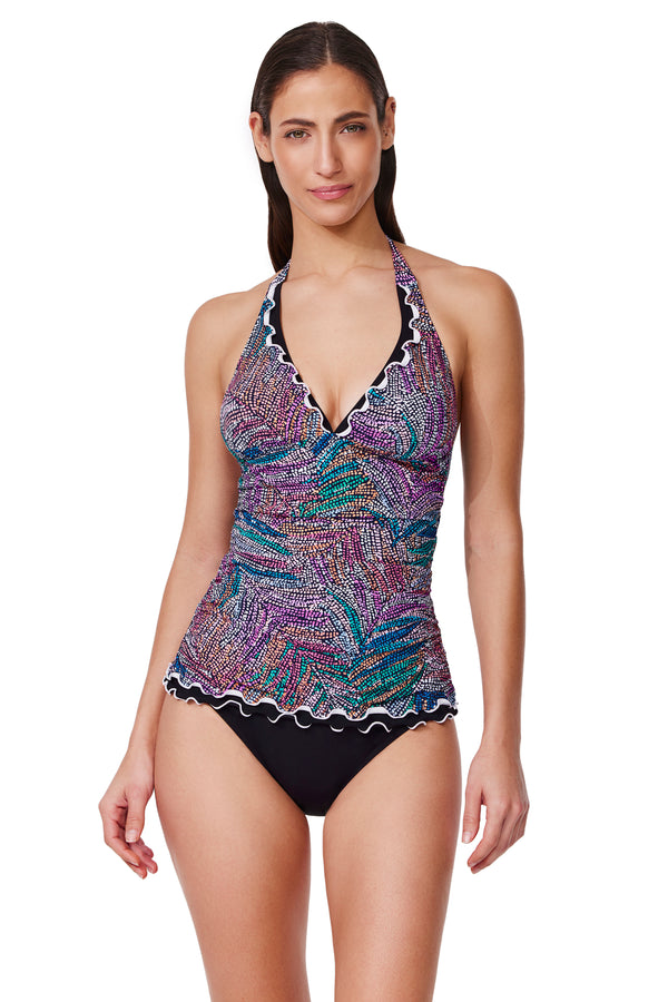 Profile by Gottex Layla Tricolore Halter Tankini Top