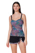 Profile by Gottex Layla Tricolore D-Cup Tankini Top