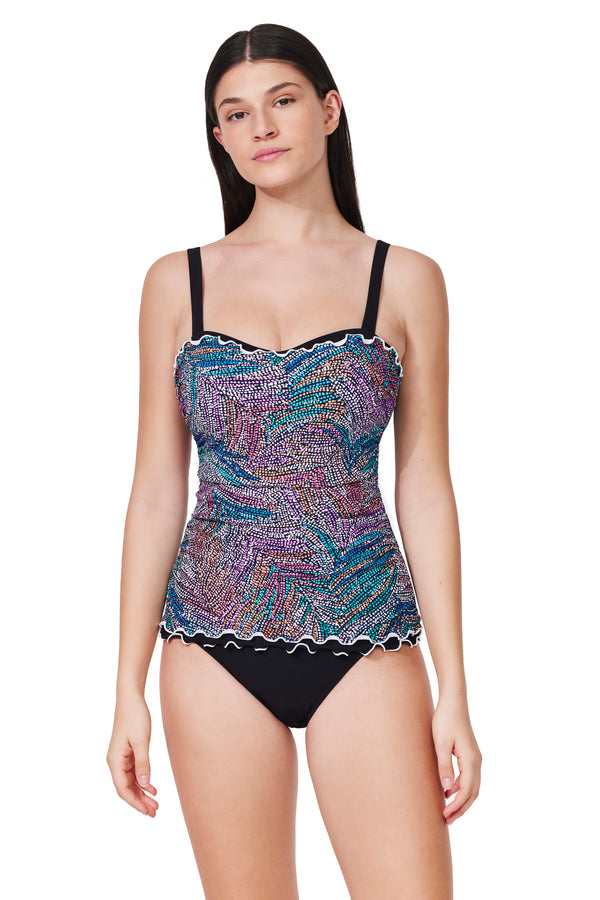 Profile by Gottex Layla Tricolore E-Cup Tankini Top