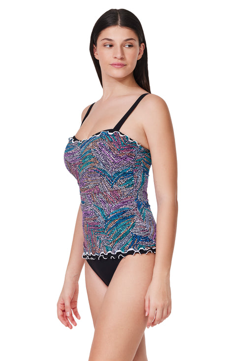 Profile by Gottex Layla Tricolore E-Cup Tankini Top