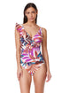 Gottex Profile by Gottex Plantopia Ruffle V Neck Surplice Tankini