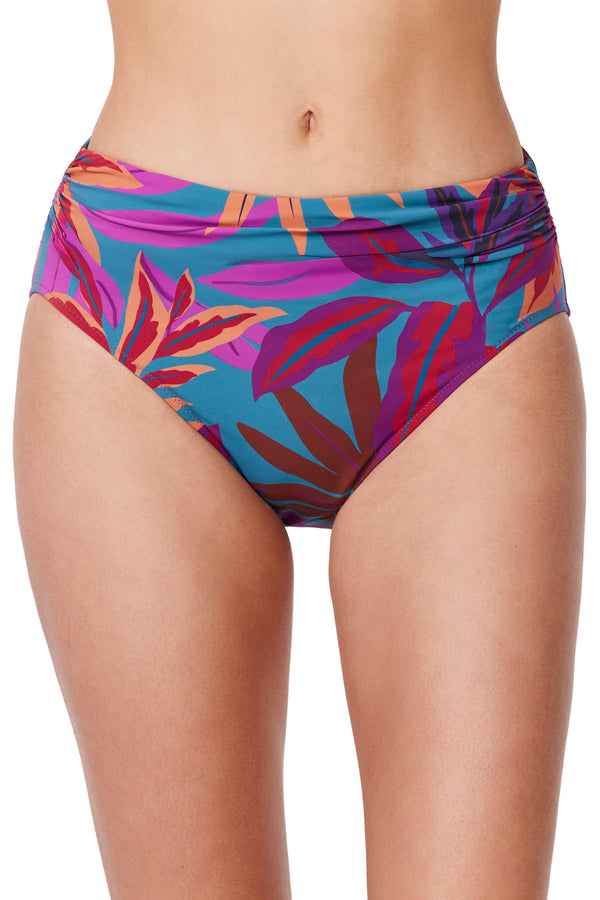 Profile by Gottex Plantopia Shirred High Waist Swim Bottom