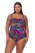 Profile by Gottex Plantopia Plus Size Tankini Top