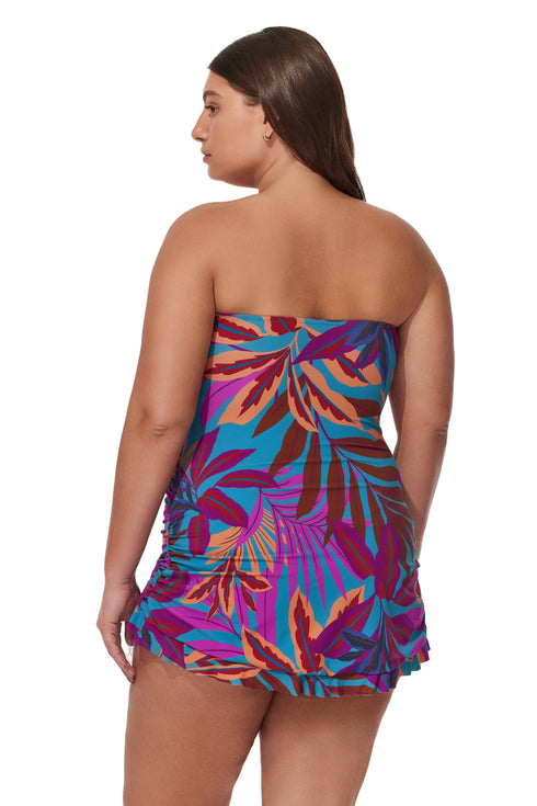 Profile by Gottex Plantopia Plus Size Bandeau Swimdress