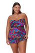 Profile by Gottex Plantopia Plus Size Bandeau Swimdress