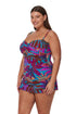 Profile by Gottex Plantopia Plus Size Bandeau Swimdress