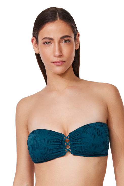 Profile by Gottex Jolene Textured Bandeau Bikini Top