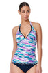 Gottex Profile Canva Tricolore Halter Tankini Top