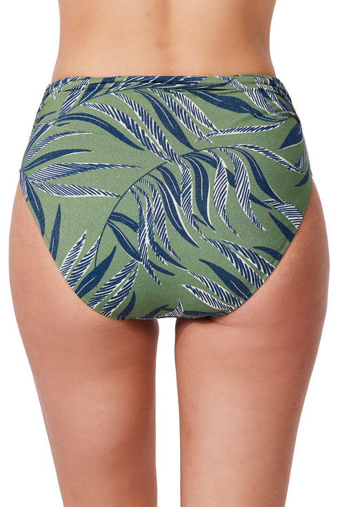 Gottex Profile by Gottex La Palm Shirred High Waist Swim Bottom