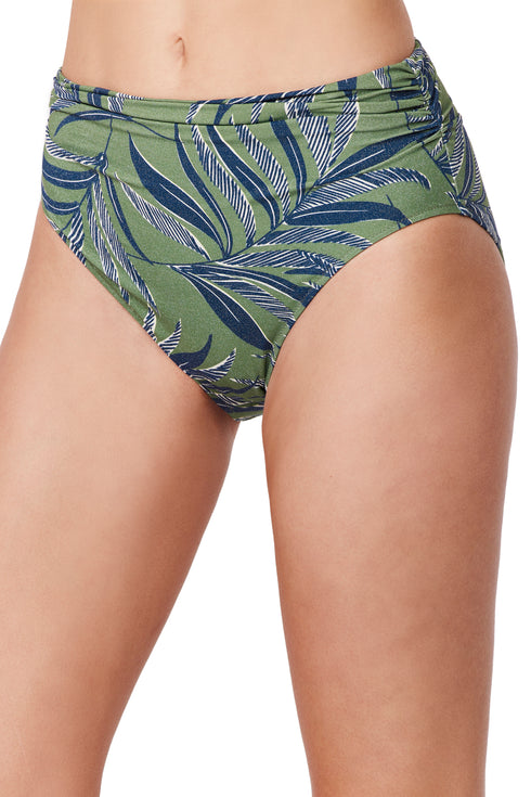 Gottex Profile by Gottex La Palm Shirred High Waist Swim Bottom