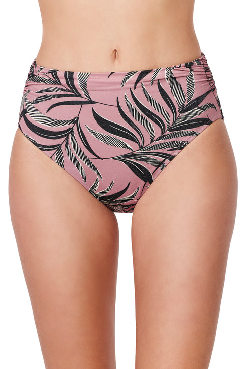 Gottex Profile by Gottex La Palm Shirred High Waist Swim Bottom