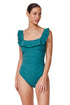 Profile by Gottex Bachelorette Square Neck Ruffle One Piece