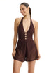 Gottex Profile by Gottex Safari Chic Textured Romper Swimdress
