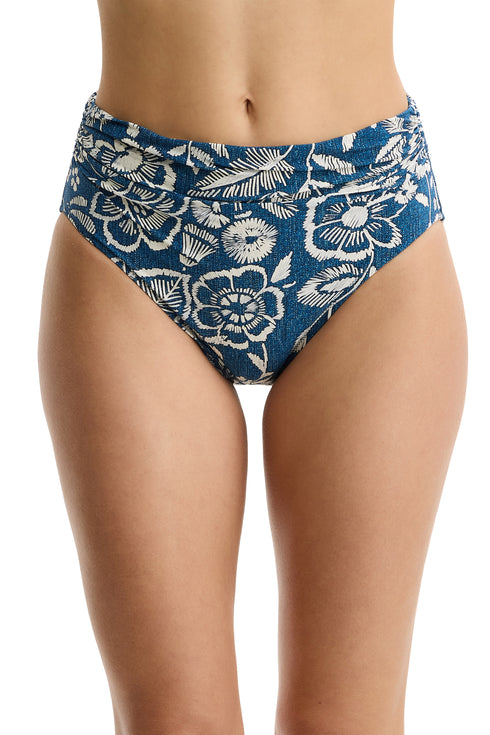 Gottex Profile by Gottex Garden Mist Shirred High Waist Swim Bottom
