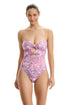 Gottex Profile by Gottex Boho Bloom Cut Out Bandeau One Piece