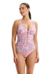 Gottex Profile by Gottex Boho Bloom D-Cup V-Neck Gold Beaded One Piece