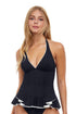 Profile By Gottex Belle Curve V-Neck Halter Tankini Top