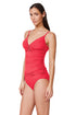 Gottex Profile by Gottex Tutti Frutti Fashion V-Neck Gold Beaded Tankini Top