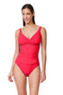 Profile by Gottex Tutti Frutti Twist Front V-Neck One Piece