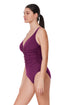 Profile by Gottex Tutti Frutti D-Cup V-Neck Gold Beaded One Piece
