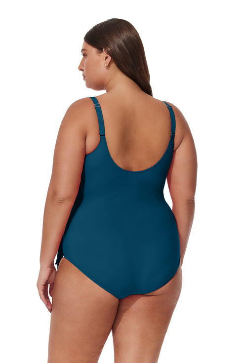 Gottex Profile by Gottex Tutti Frutti Plus Size Ruffle Surplice One Piece