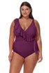 Gottex Profile by Gottex Tutti Frutti Plus Size Ruffle Surplice One Piece