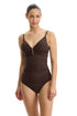 Gottex Tutti Frutti Fashion V-Neck Gold Beaded Tankini Top