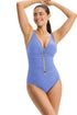 Gottex Profile by Gottex Tutti Frutti D-Cup V-Neck Gold Beaded One Piece