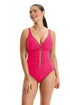 Gottex Profile by Gottex Tutti Frutti D-Cup V-Neck Gold Beaded One Piece