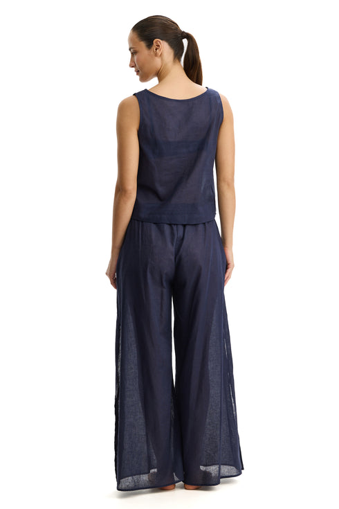 Gottex Profile by Gottex Tutti Frutti Linen High Neck Top