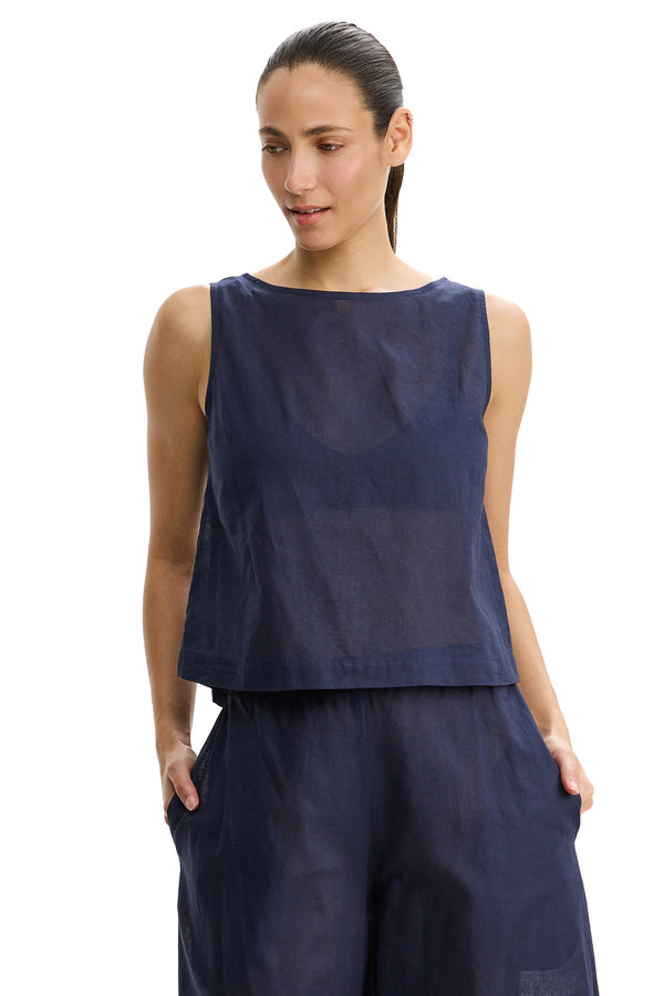 Gottex Profile by Gottex Tutti Frutti Linen High Neck Top