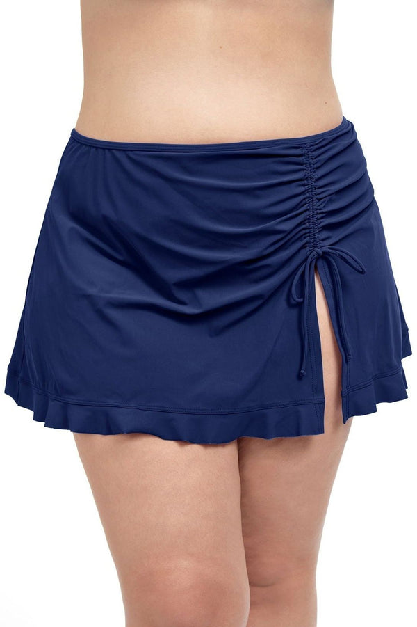 Gottex Profile By Gottex Tutti Frutti Plus Size Side Slit Cinch Swim Skirt