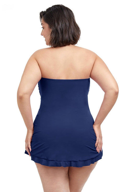 Gottex Profile By Gottex Tutti Frutti Plus Size Bandeau Strapless Swimdress