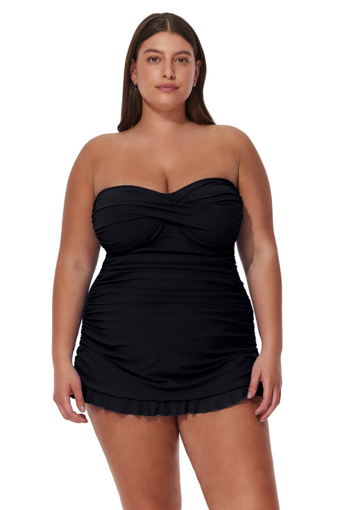 Gottex Profile by Gottex Tutti Frutti Plus Size Bandeau Swimdress
