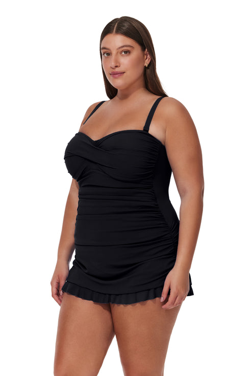 Gottex Profile by Gottex Tutti Frutti Plus Size Bandeau Swimdress