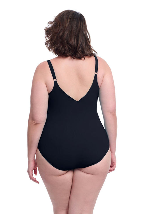 Gottex Profile By Gottex Tutti Frutti Plus Size Asymmetrical Ruffle Surplice One Piece