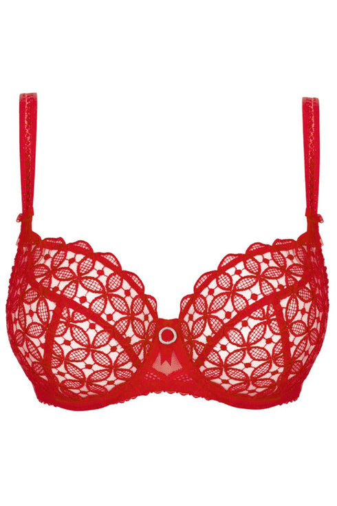 Empreinte Romy Underwired Low-necked Bra Natural Rouge Imperial