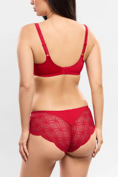 Empreinte Romy Underwired Low-necked Bra Natural Rouge Imperial