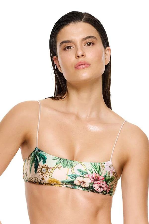 Gottex Flirtt Jungle Treasure Scoop Neck Bikini Top