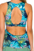 Luli Fama Mojito Inner Top Racer Back Overlay Tank Top