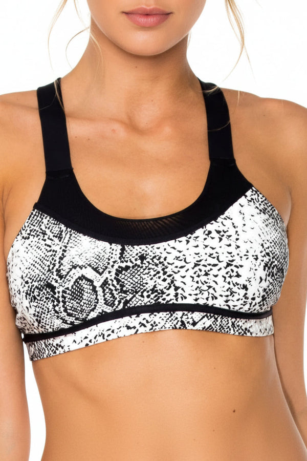 Luli Fama Bombo Mesh Cross Back Sports Bra