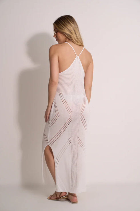 Gottex Beach Life Geometric Crochet Maxi Dress