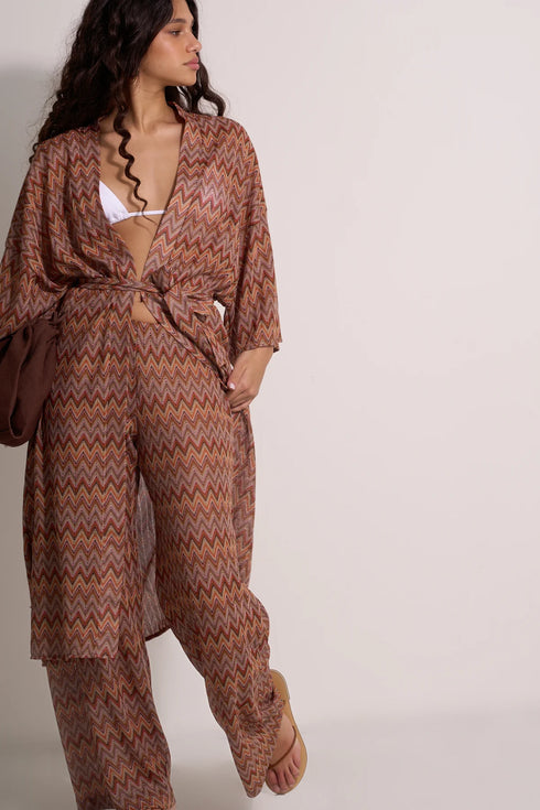 Gottex Beach Life Desert Mirage High Waist Wide Leg Beach Pants