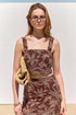 Gottex Beach Life Terra Square Neck Printed Crop Top